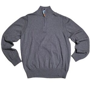 Esprit Men's Brown Zip Neck Cotton Long Sleeve Sweater Superior Quality Size L‎